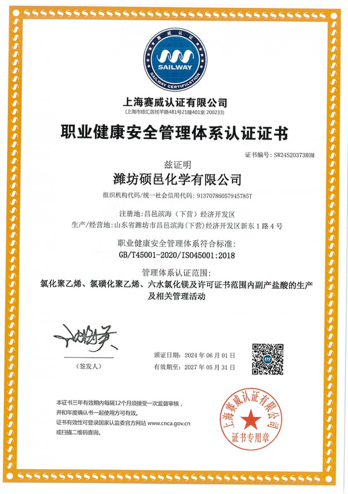 職業健康安全管理體系認證